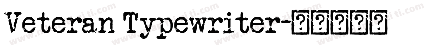 Veteran Typewriter字体转换